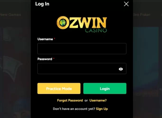 ozwin casino login
